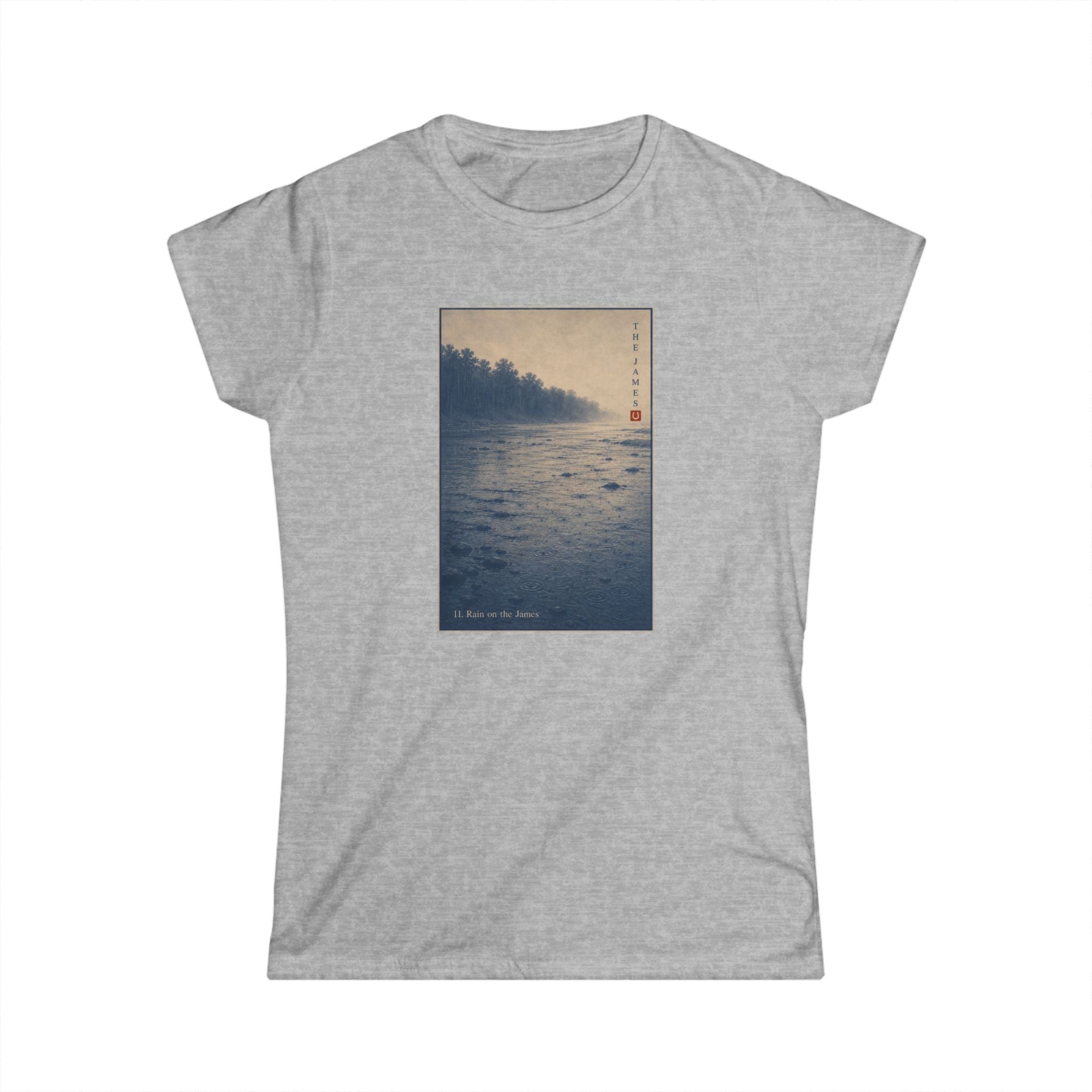 11. Rain on the James - Women's Black Classic Tee — Softstyle Crewneck