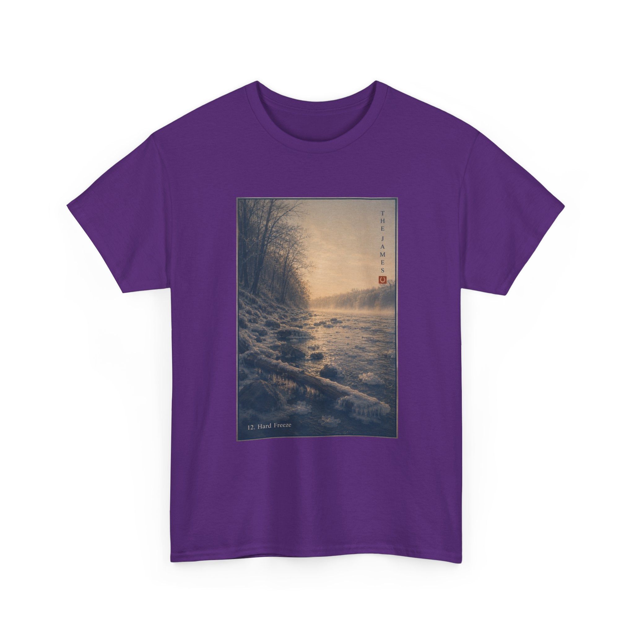 12. Hard Freeze - Scenic Riverbank Vintage Art T-Shirt