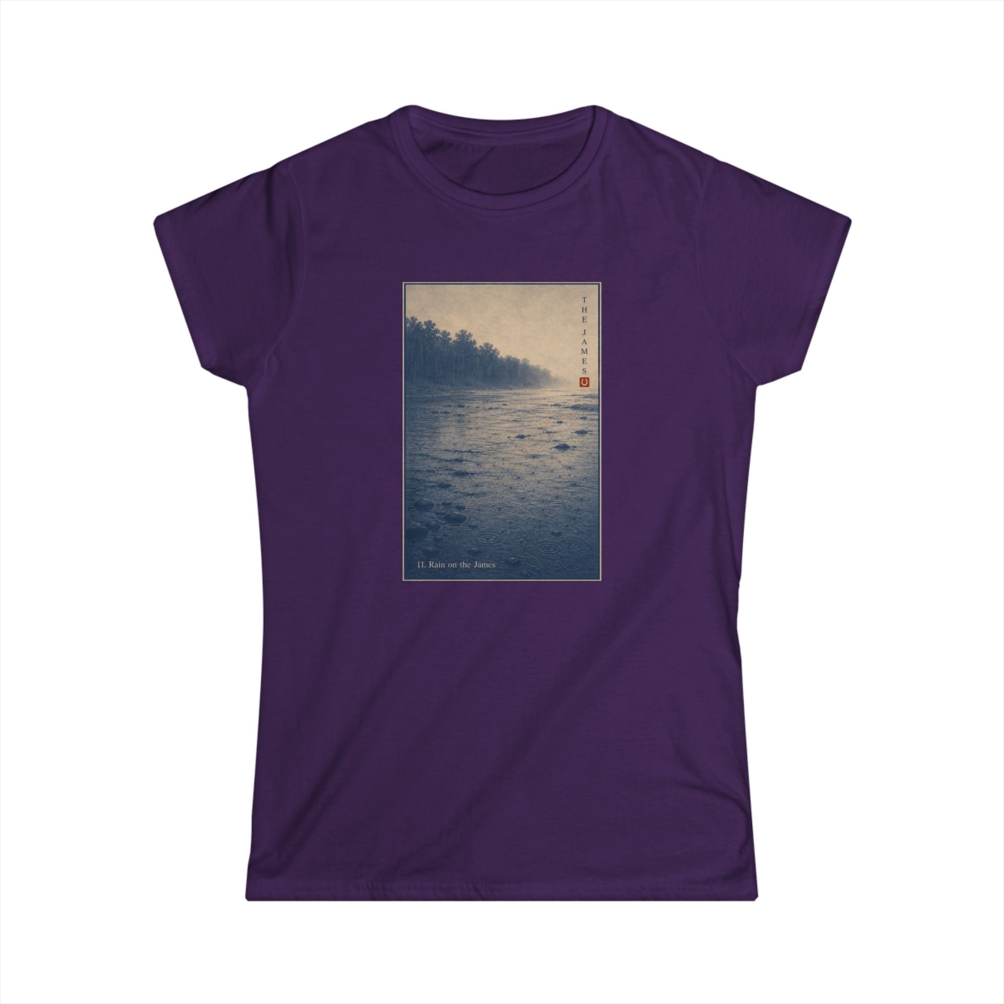 11. Rain on the James - Women's Black Classic Tee — Softstyle Crewneck