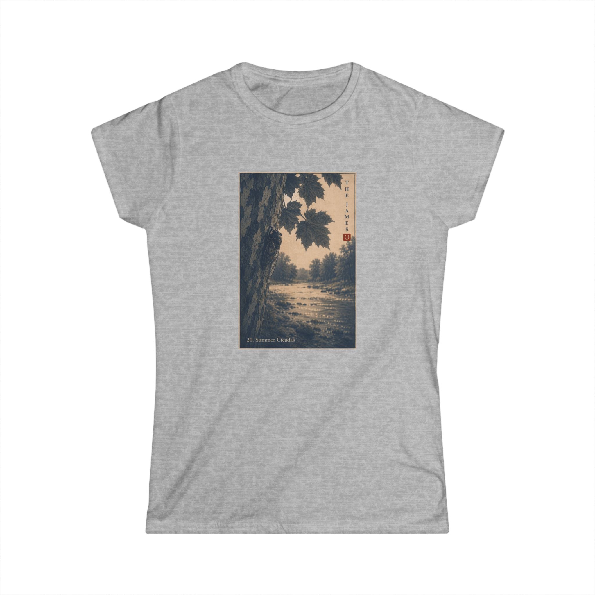 20. Summer Cicadas - Women's Black Softstyle Tee — Classic Everyday Crewneck
