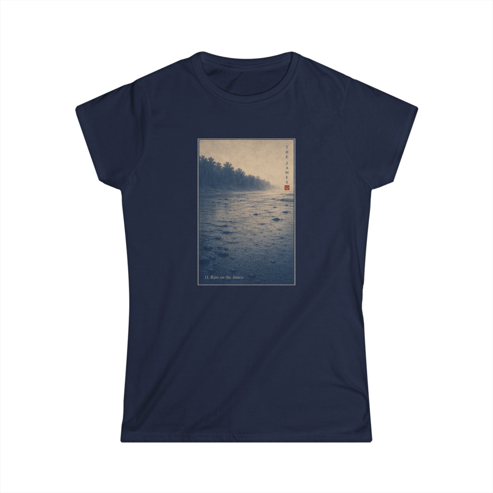 11. Rain on the James - Women's Black Classic Tee — Softstyle Crewneck