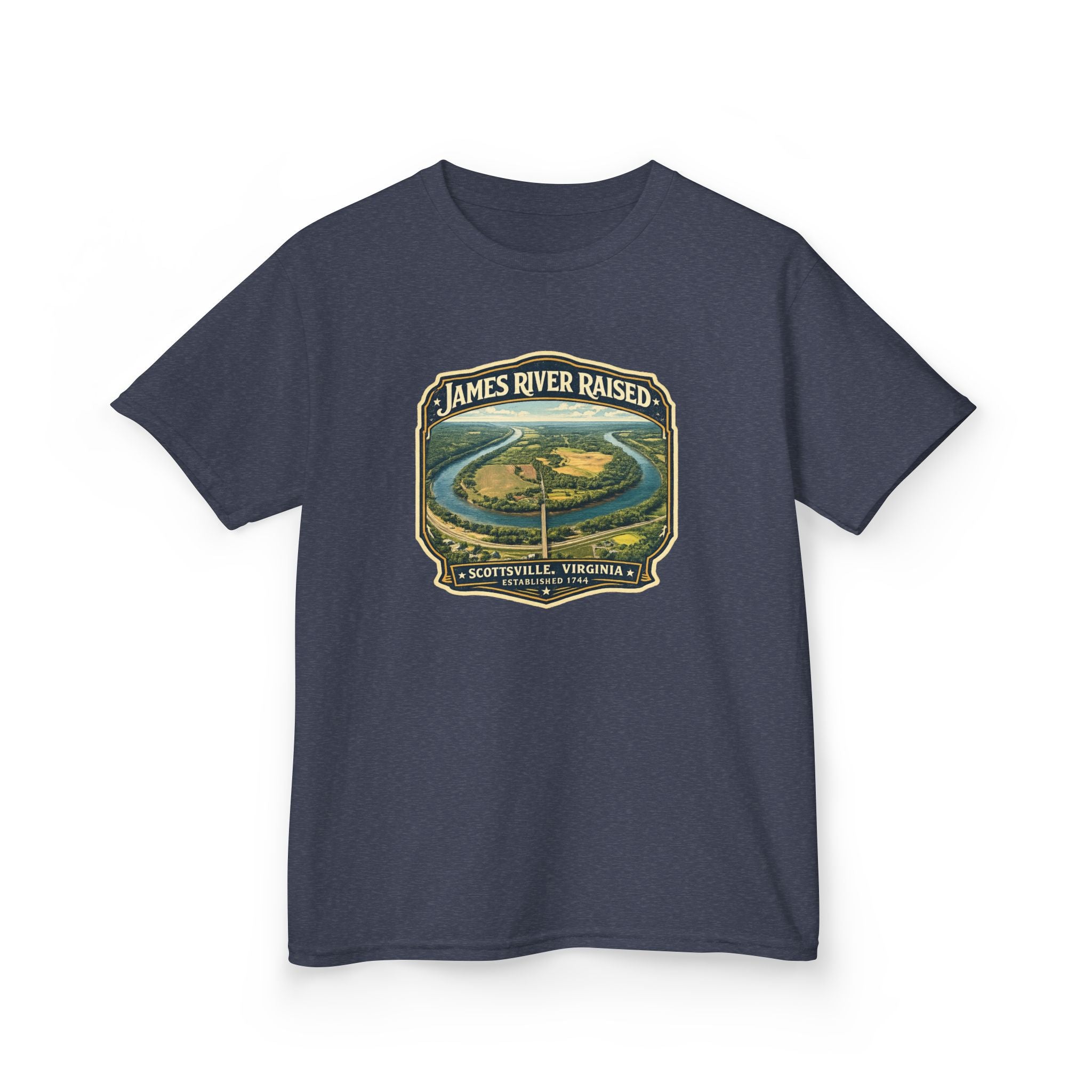 Kids 'James River Raised' Vintage River Map Tee