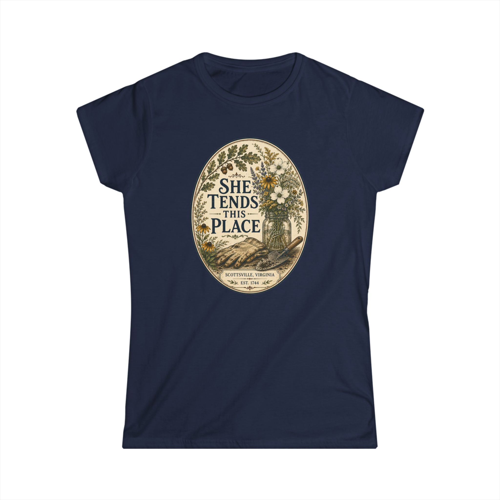 She Tends This Place - Women's Softstyle Tee