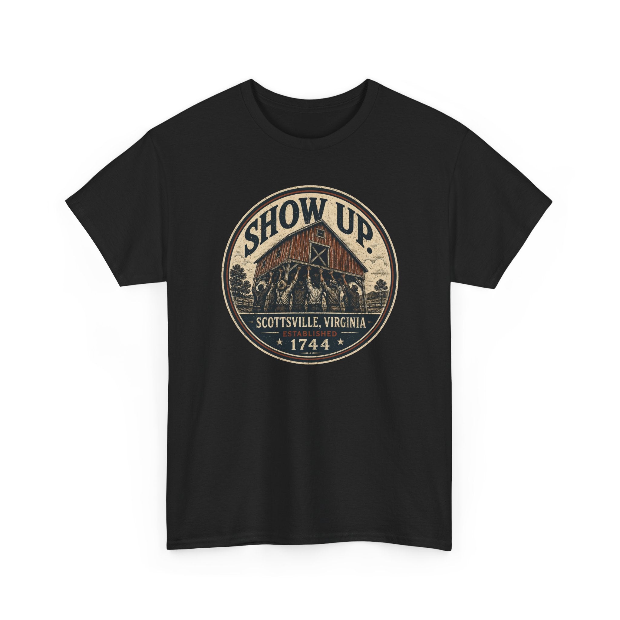 Show Up Scottsville VA 1744 Vintage Logo T-Shirt
