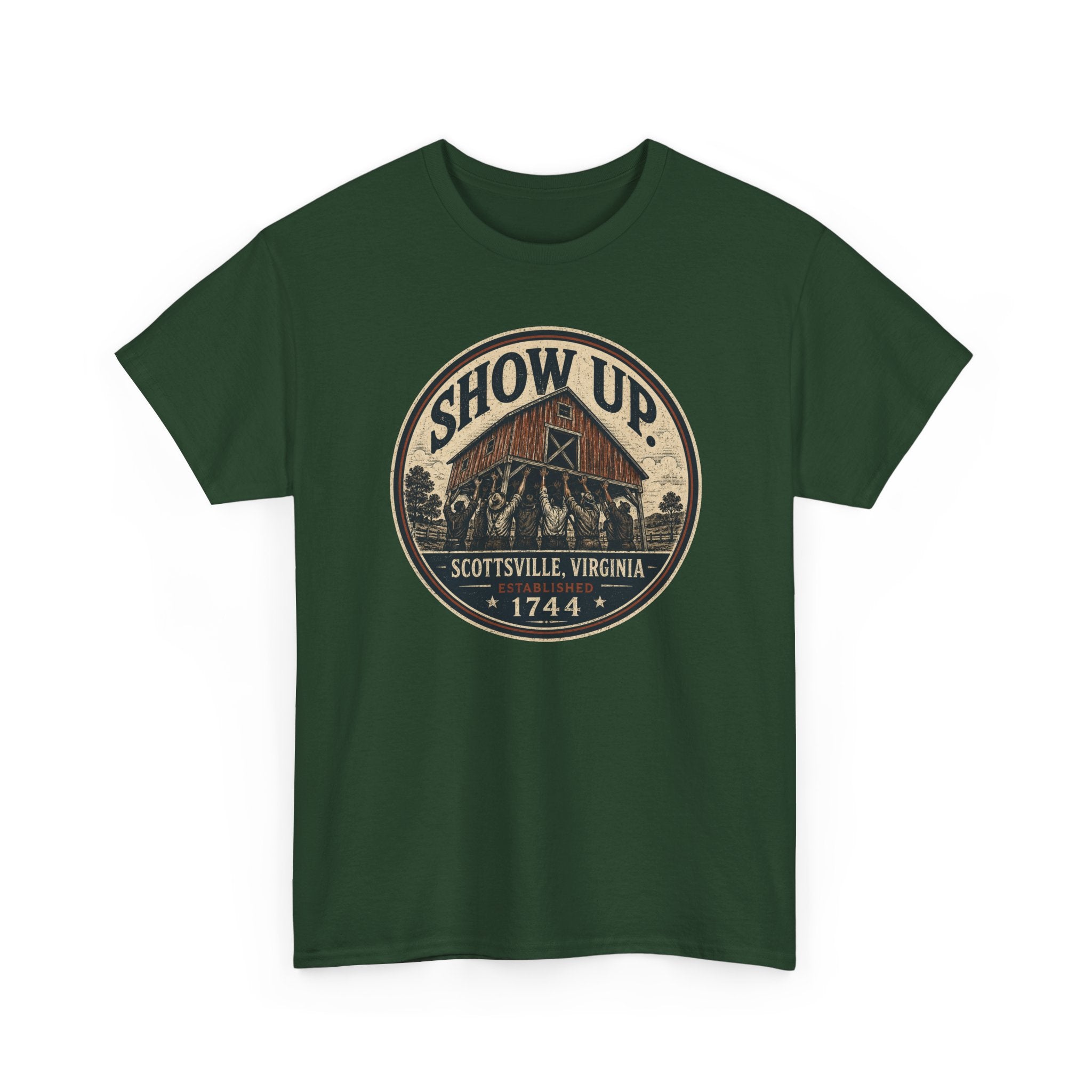 Show Up Scottsville VA 1744 Vintage Logo T-Shirt