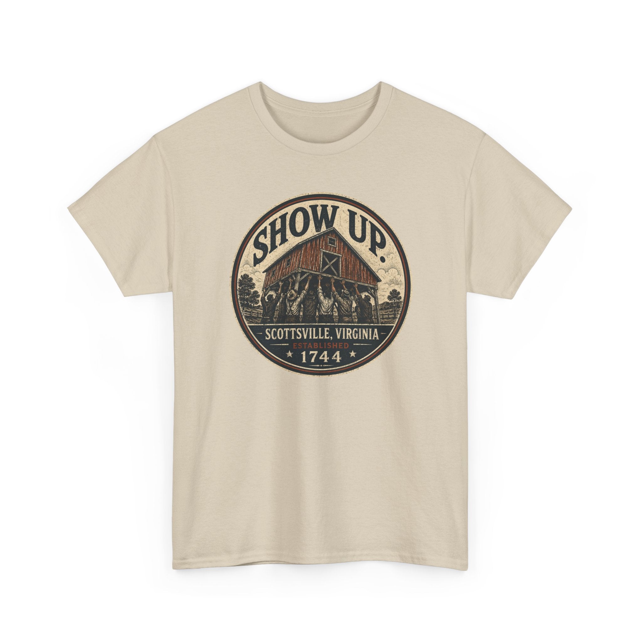Show Up Scottsville VA 1744 Vintage Logo T-Shirt