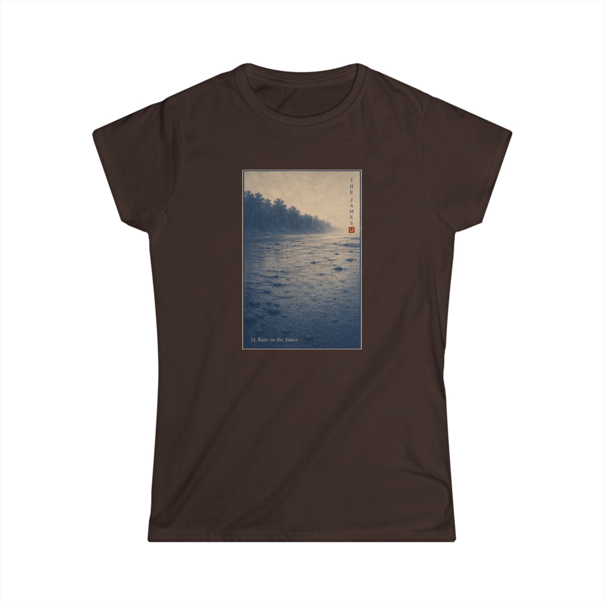 11. Rain on the James - Women's Black Classic Tee — Softstyle Crewneck