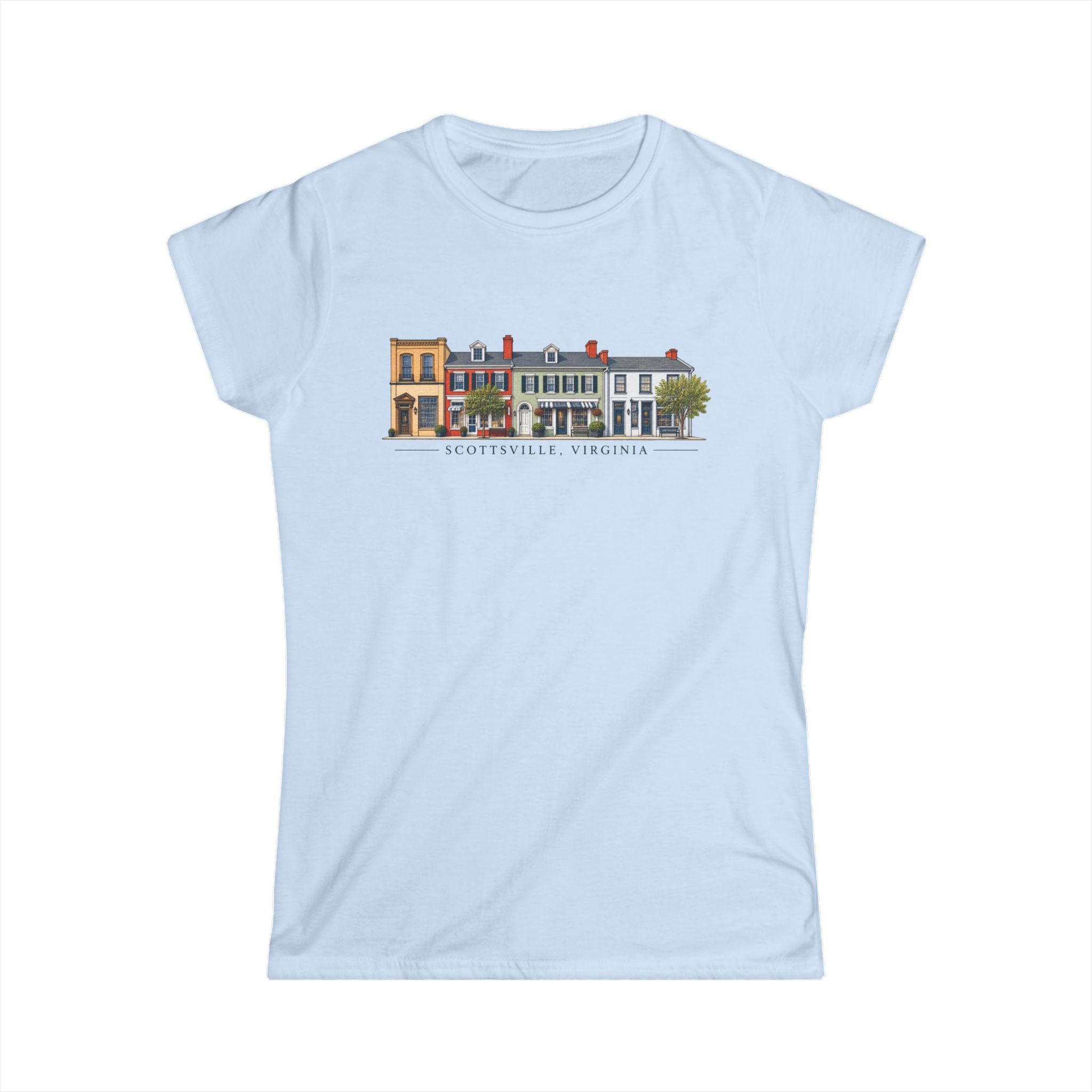 Scottsville Women's White Tee — Classic Softstyle Crewneck Shirt