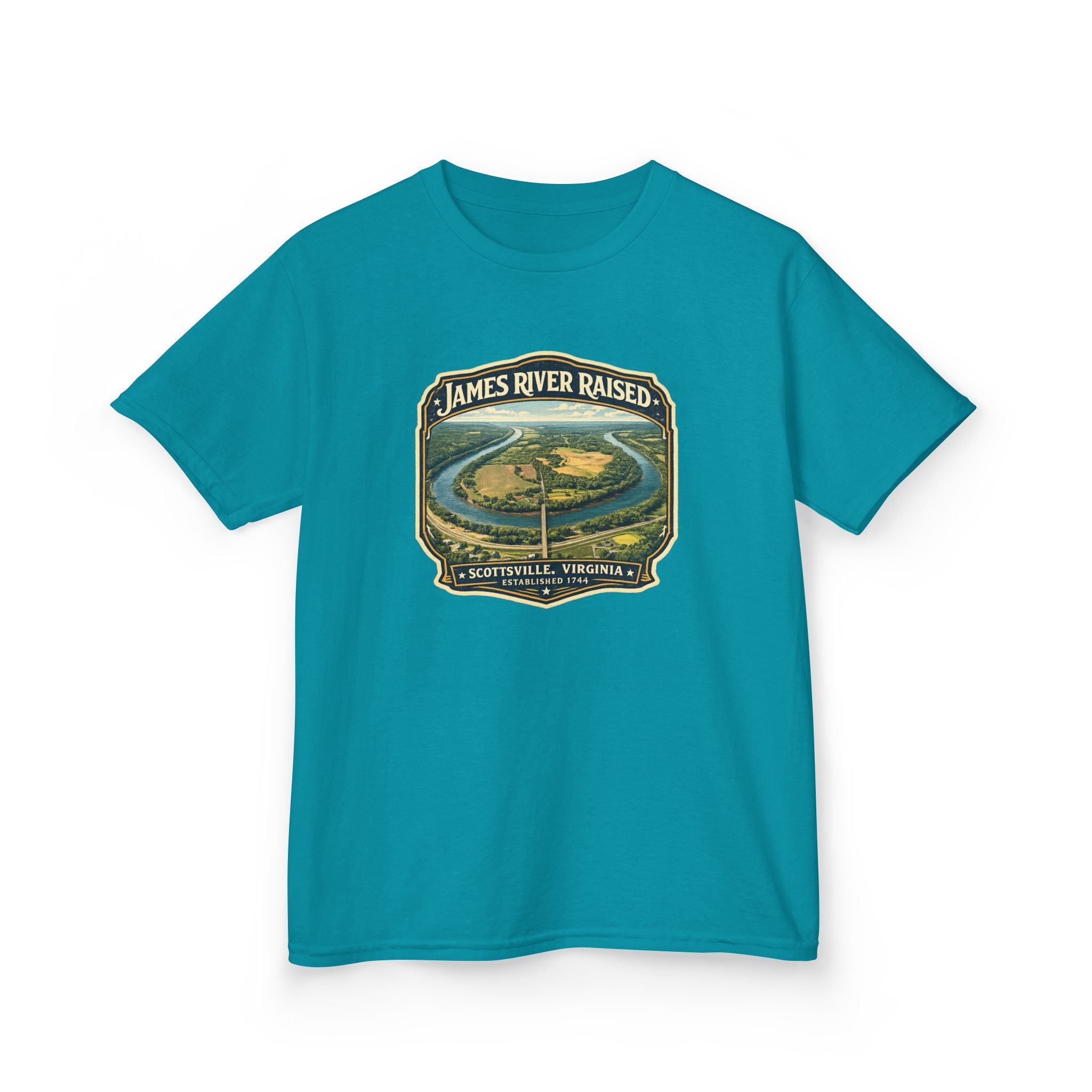 Kids 'James River Raised' Vintage River Map Tee
