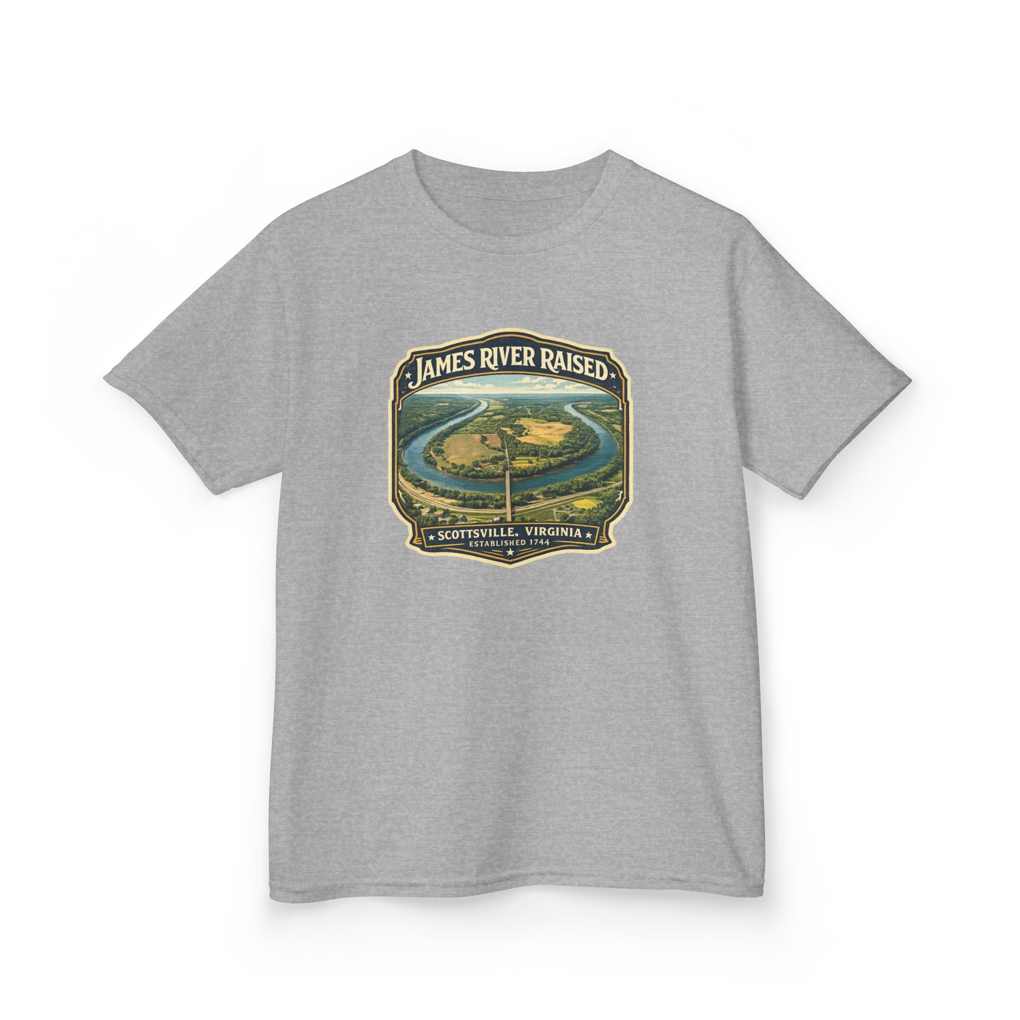 Kids 'James River Raised' Vintage River Map Tee
