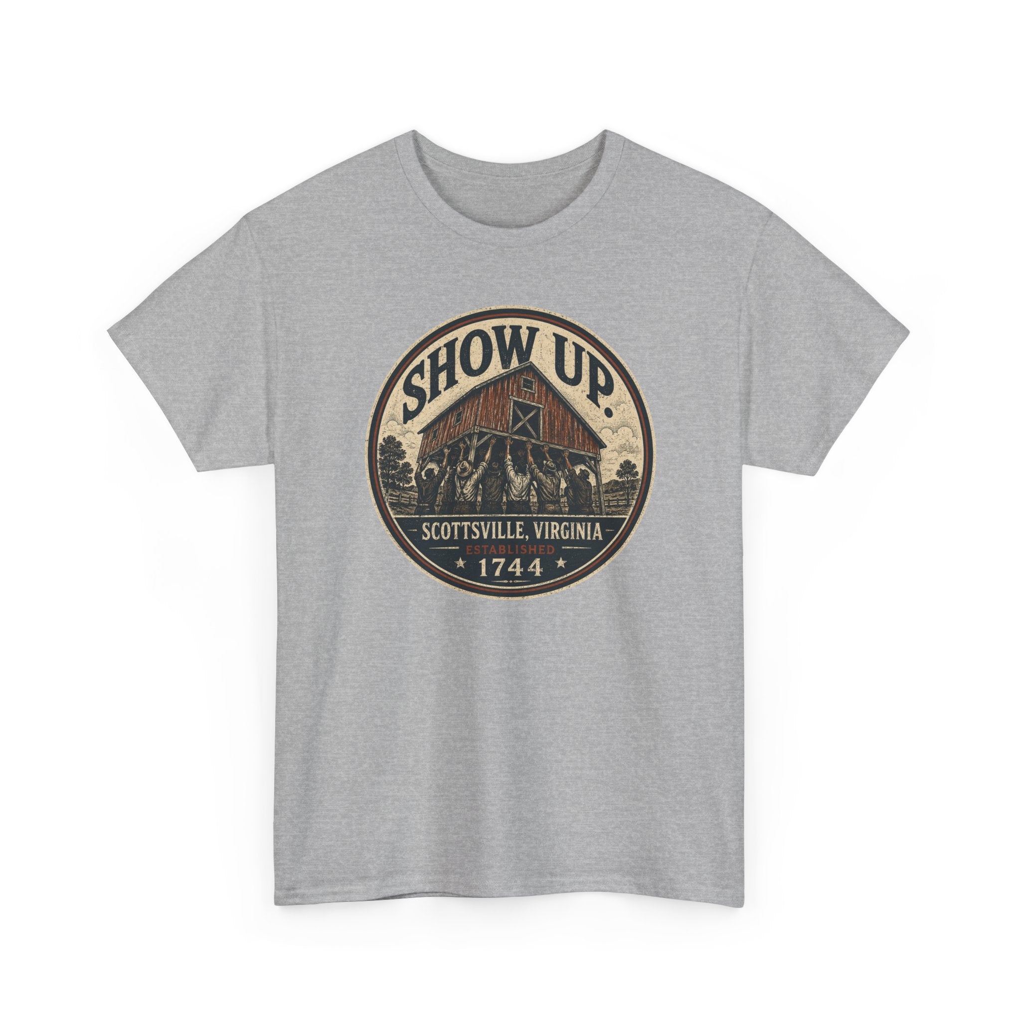 Show Up Scottsville VA 1744 Vintage Logo T-Shirt