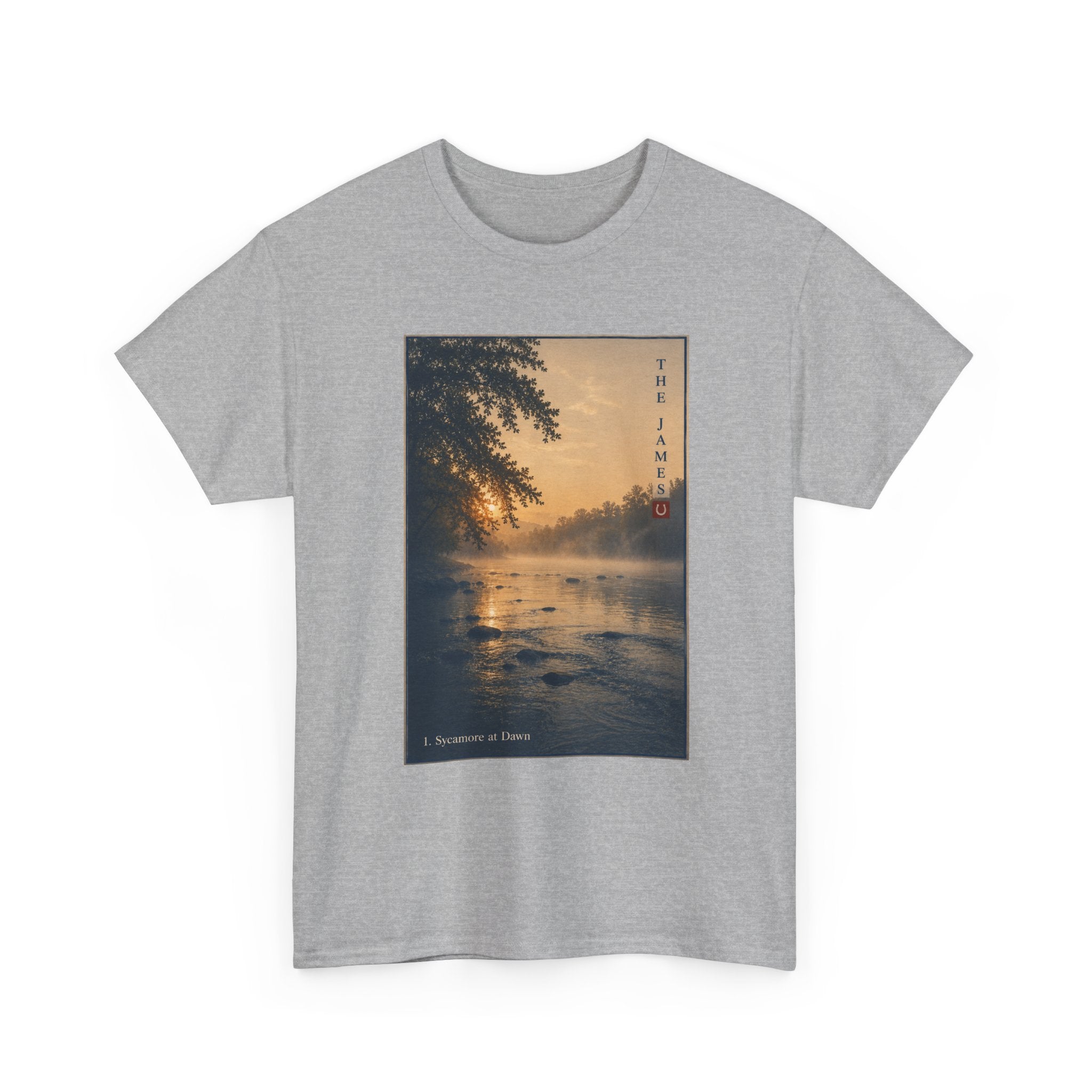 1. Sycamore at Dawn - Tranquil Landscape Graphic T-Shirt