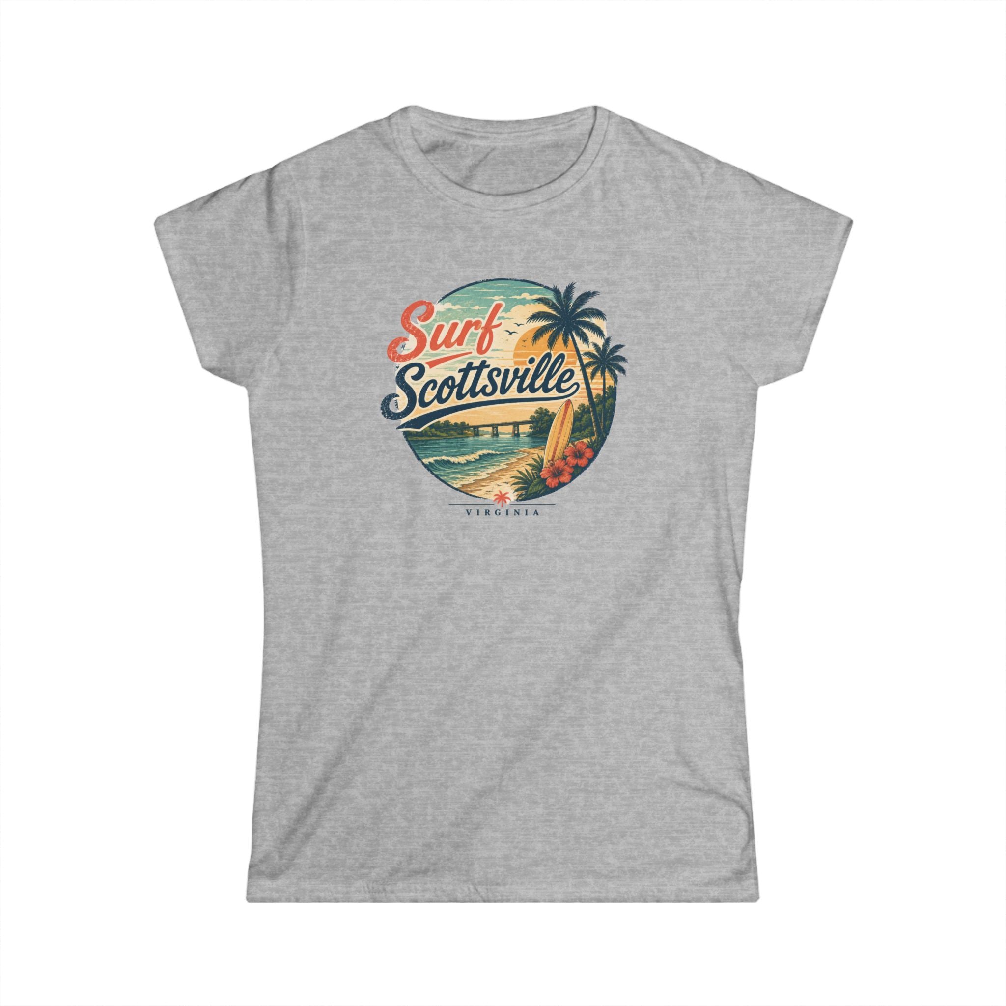Surf Scottsville — Classic Gray Women's T‑Shirt