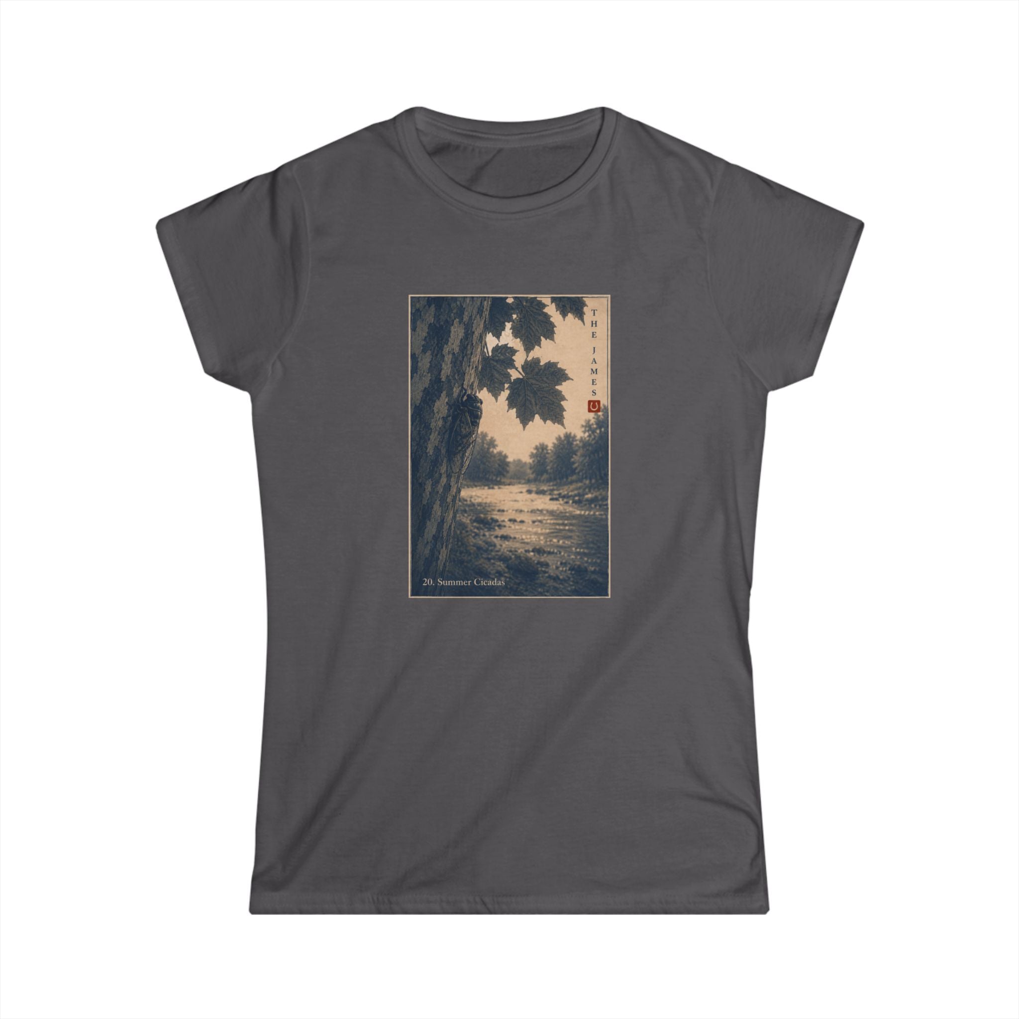 20. Summer Cicadas - Women's Black Softstyle Tee — Classic Everyday Crewneck