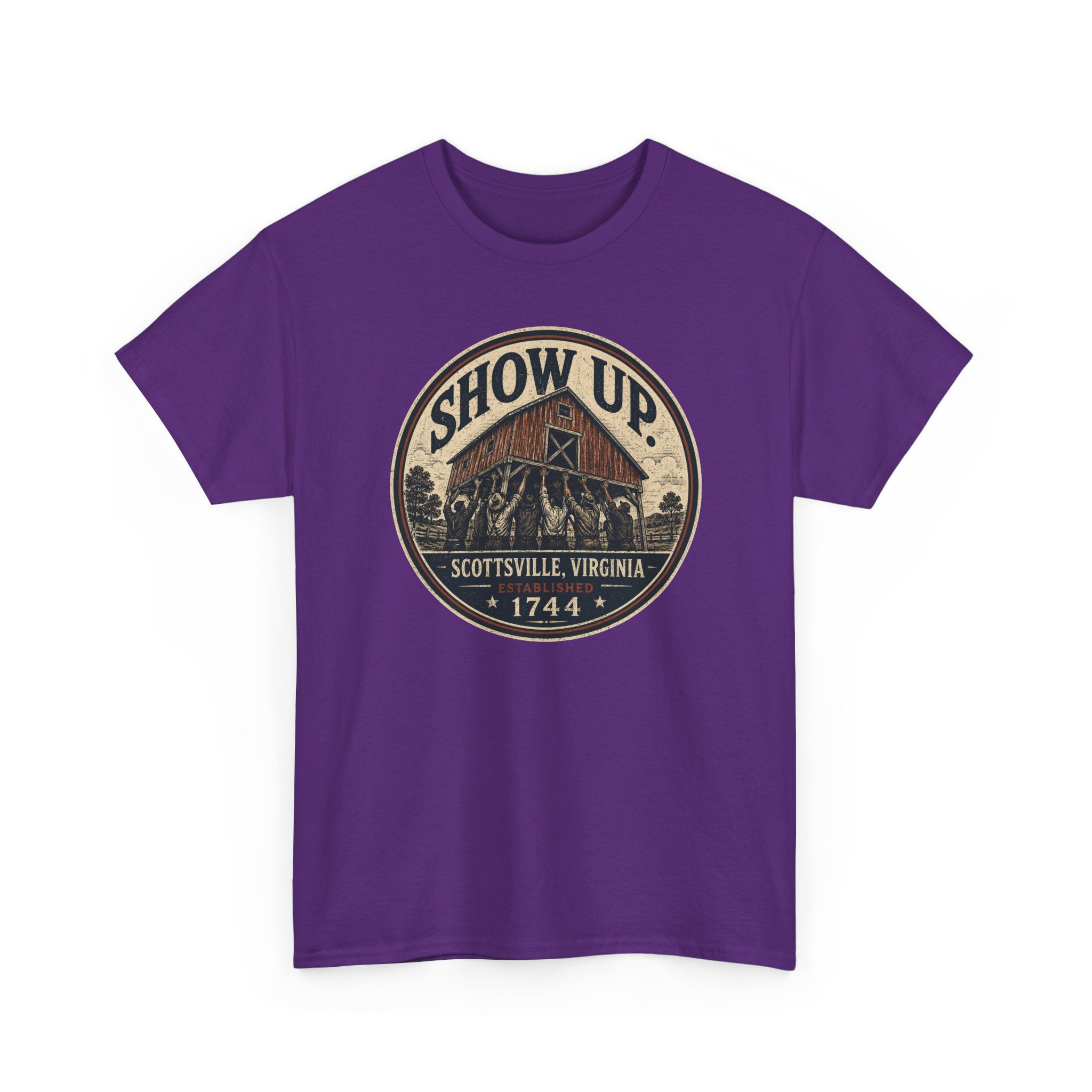 Show Up Scottsville VA 1744 Vintage Logo T-Shirt