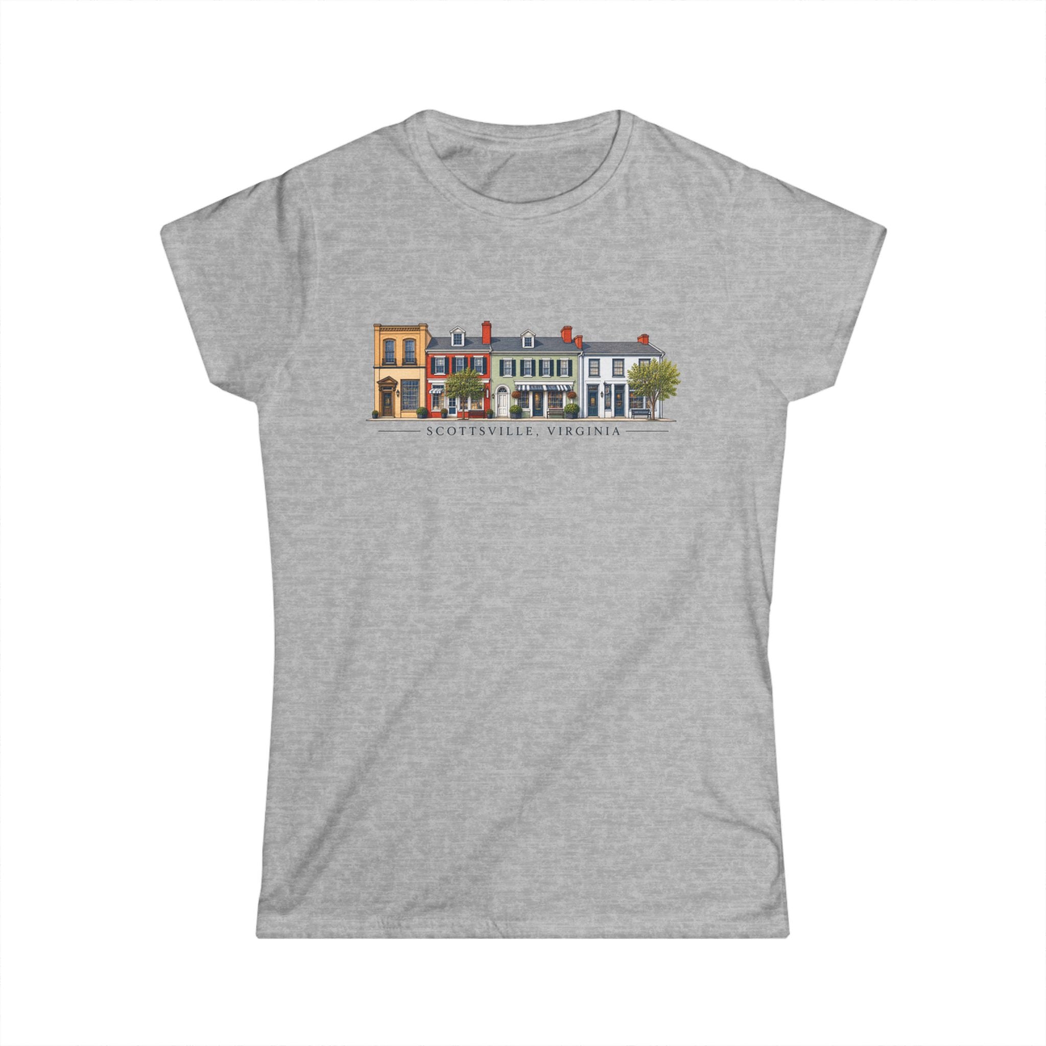 Scottsville Women's White Tee — Classic Softstyle Crewneck Shirt