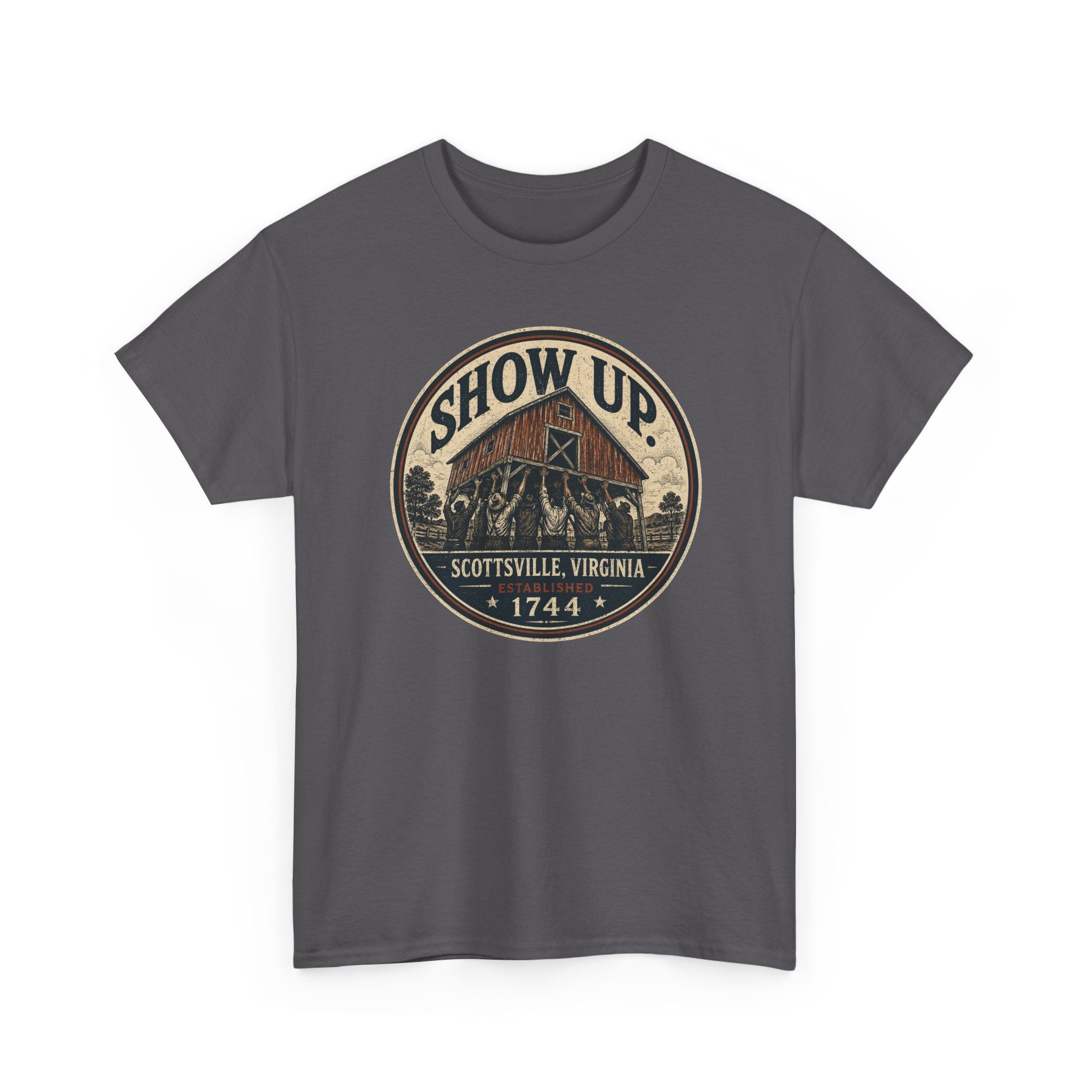 Show Up Scottsville VA 1744 Vintage Logo T-Shirt