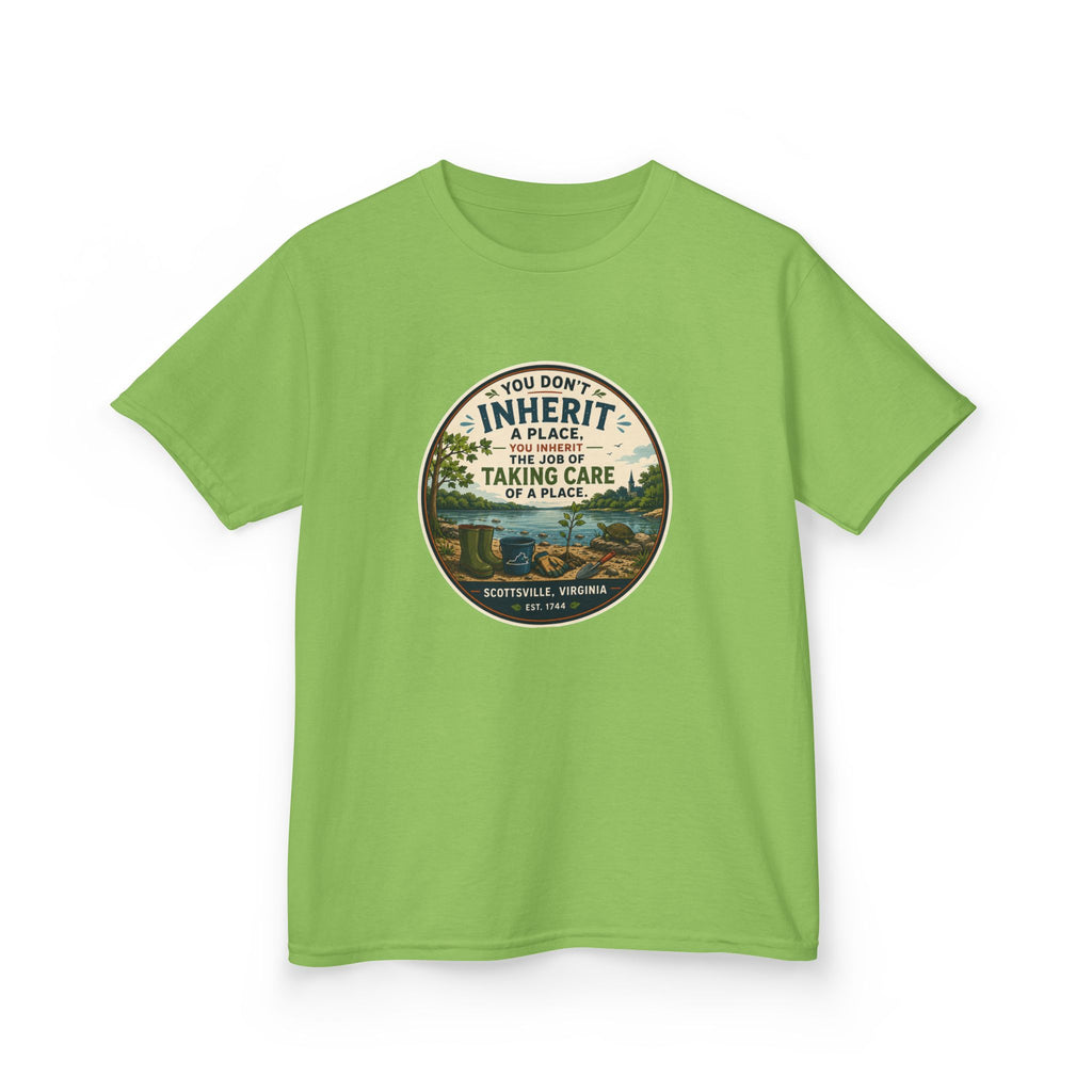Kids Tee — "You Don't Inherit the Earth, You Take Care of It" Nature Conservation Shirt