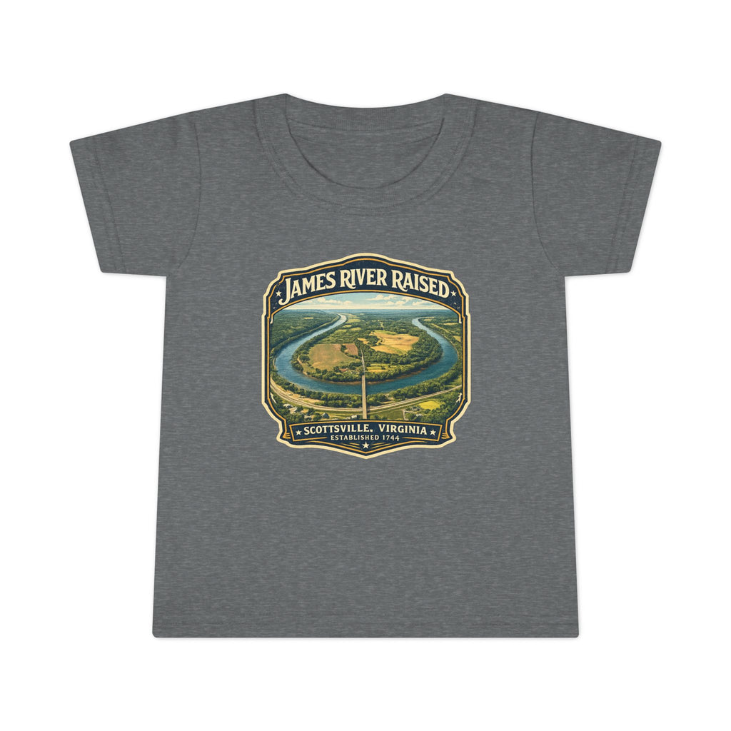 Toddler T-Shirt — "James River Raised" Scenic Virginia River Graphic
