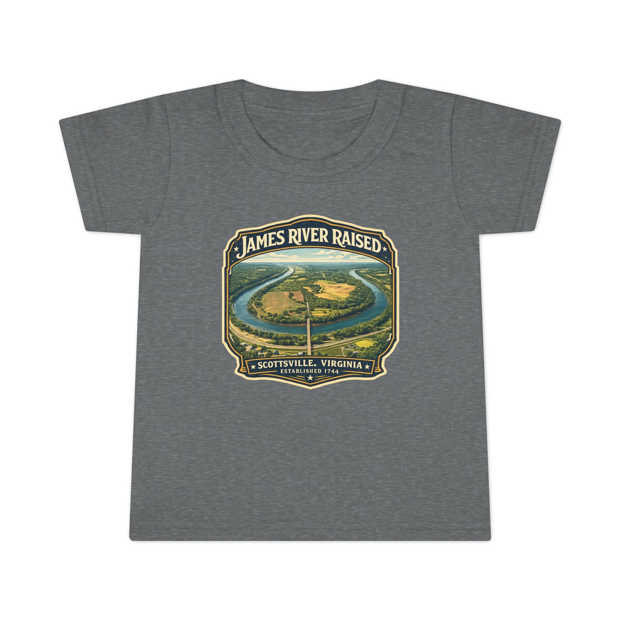 Toddler T-Shirt — "James River Raised" Scenic Virginia River Graphic