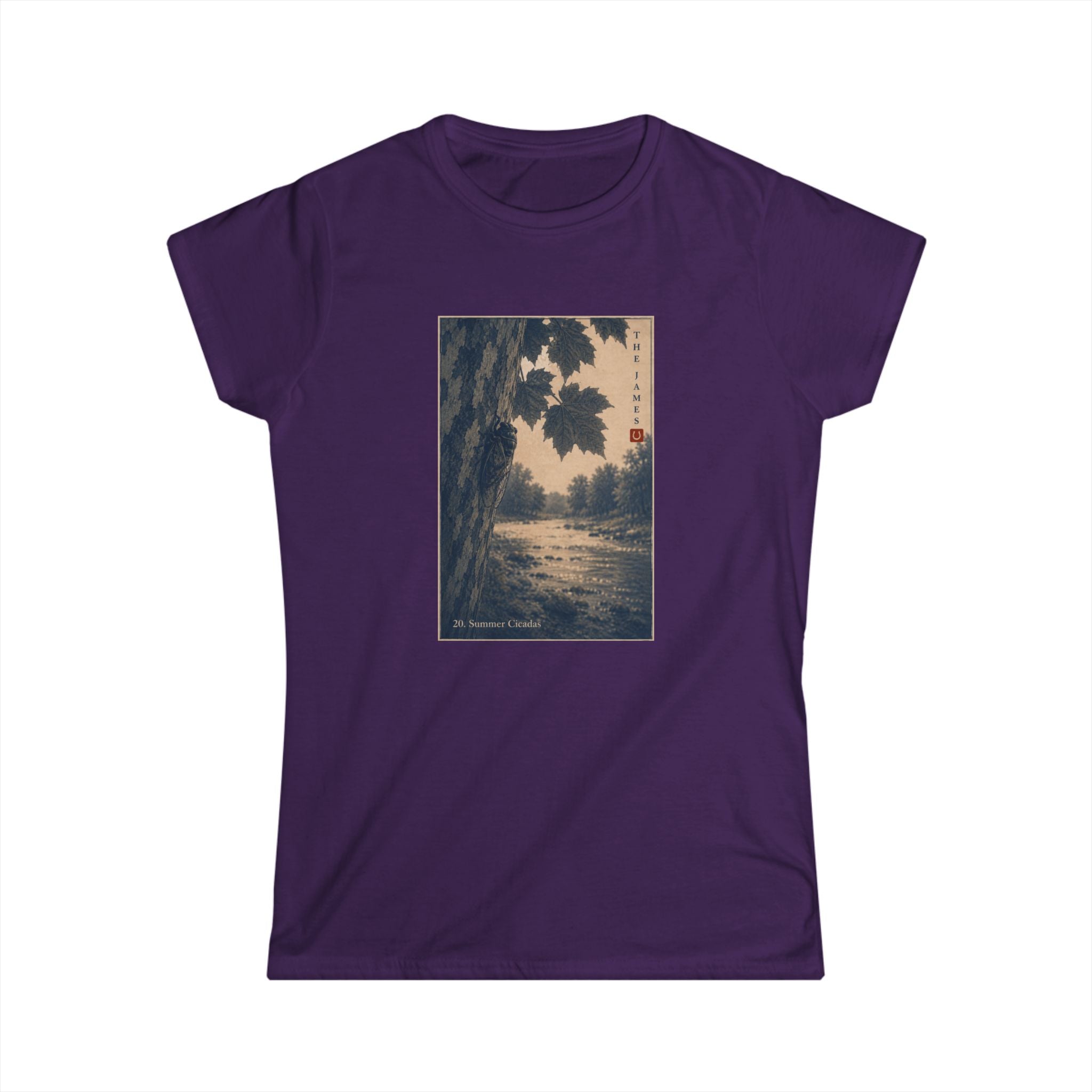 20. Summer Cicadas - Women's Black Softstyle Tee — Classic Everyday Crewneck