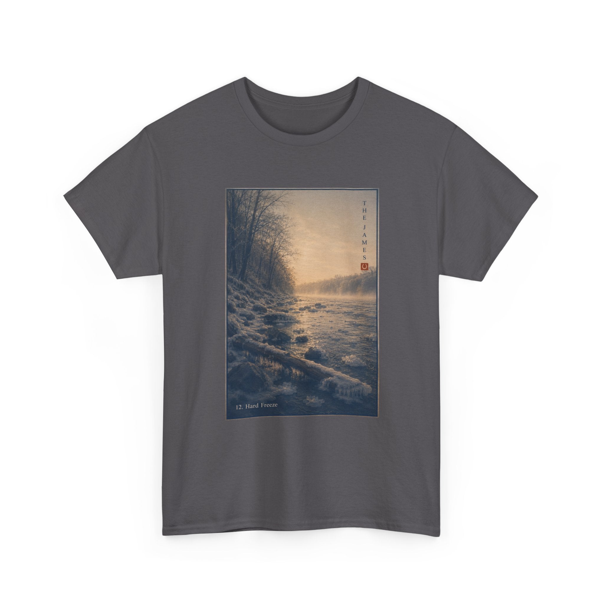 12. Hard Freeze - Scenic Riverbank Vintage Art T-Shirt
