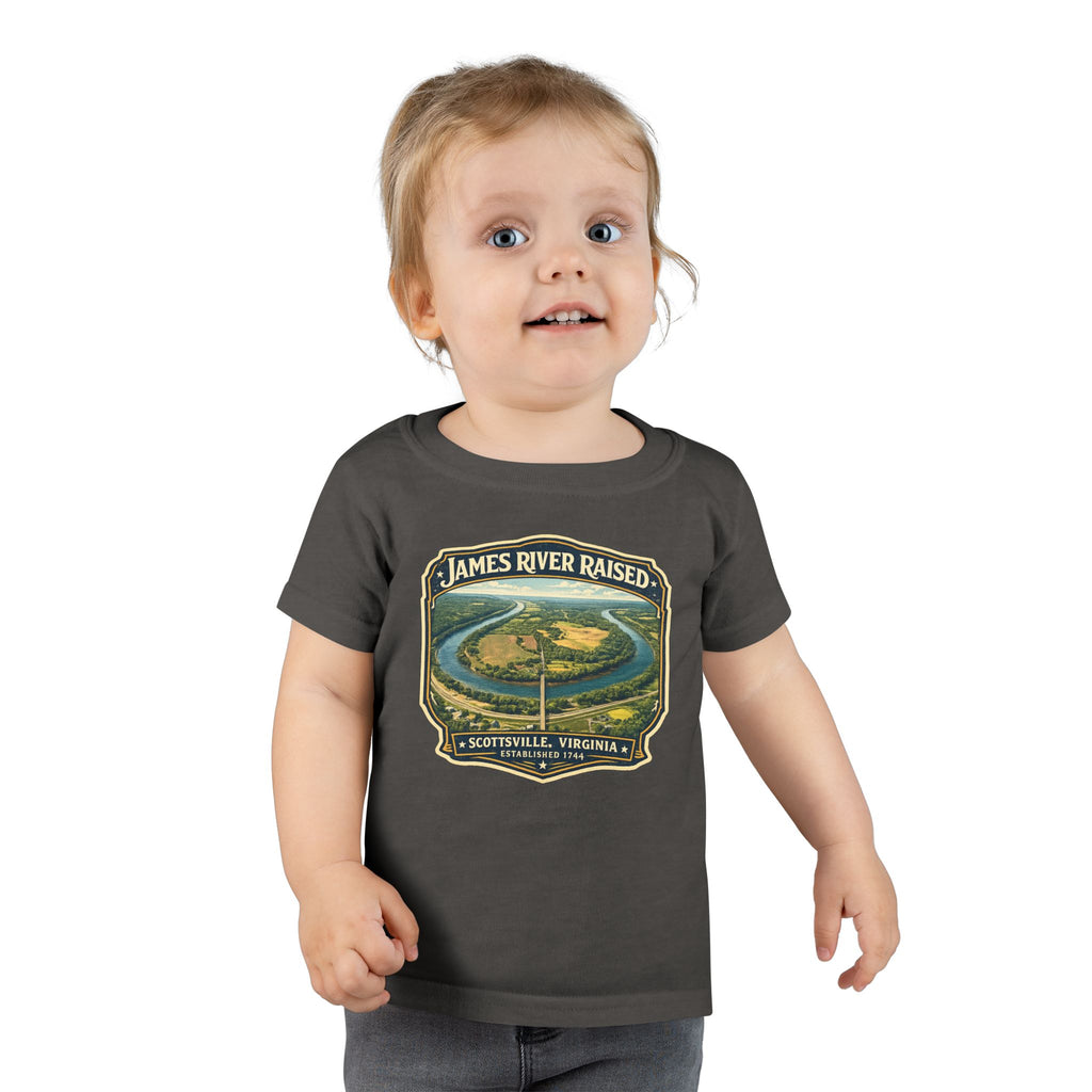 Toddler T-Shirt — "James River Raised" Scenic Virginia River Graphic