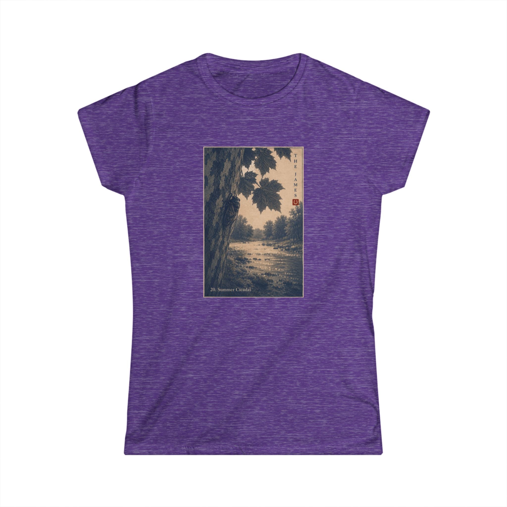 20. Summer Cicadas - Women's Black Softstyle Tee — Classic Everyday Crewneck