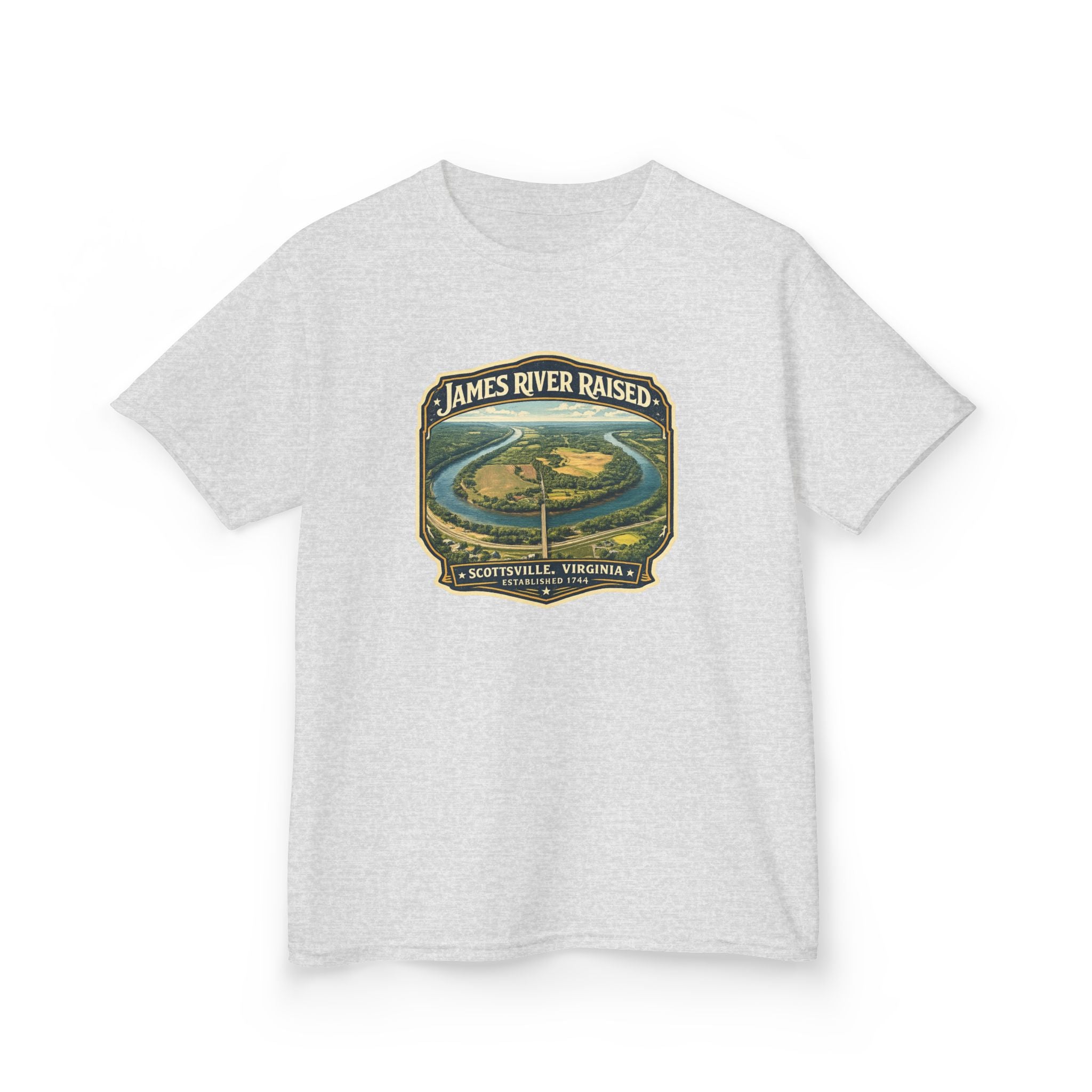 Kids 'James River Raised' Vintage River Map Tee