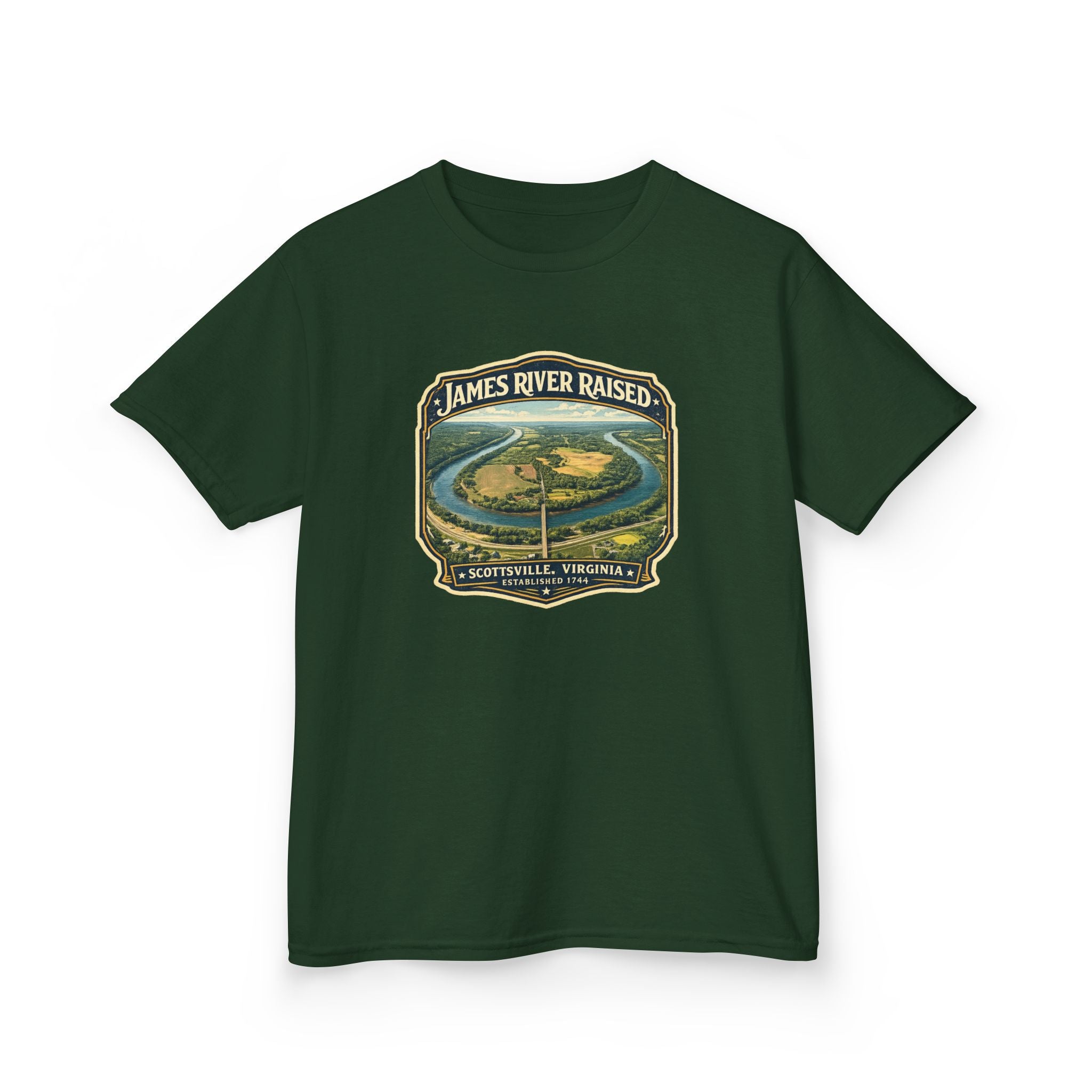 Kids 'James River Raised' Vintage River Map Tee