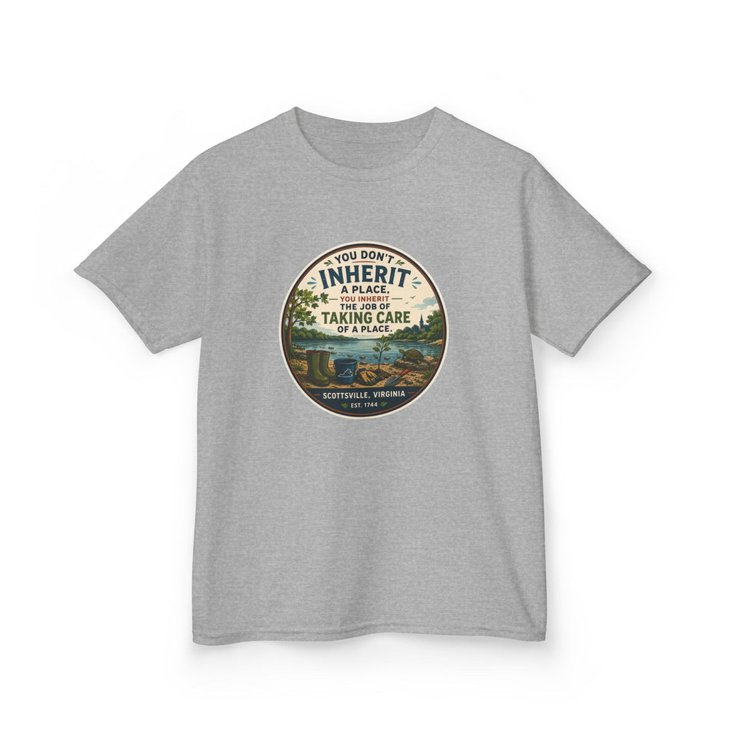 Kids Tee — "You Don't Inherit the Earth, You Take Care of It" Nature Conservation Shirt