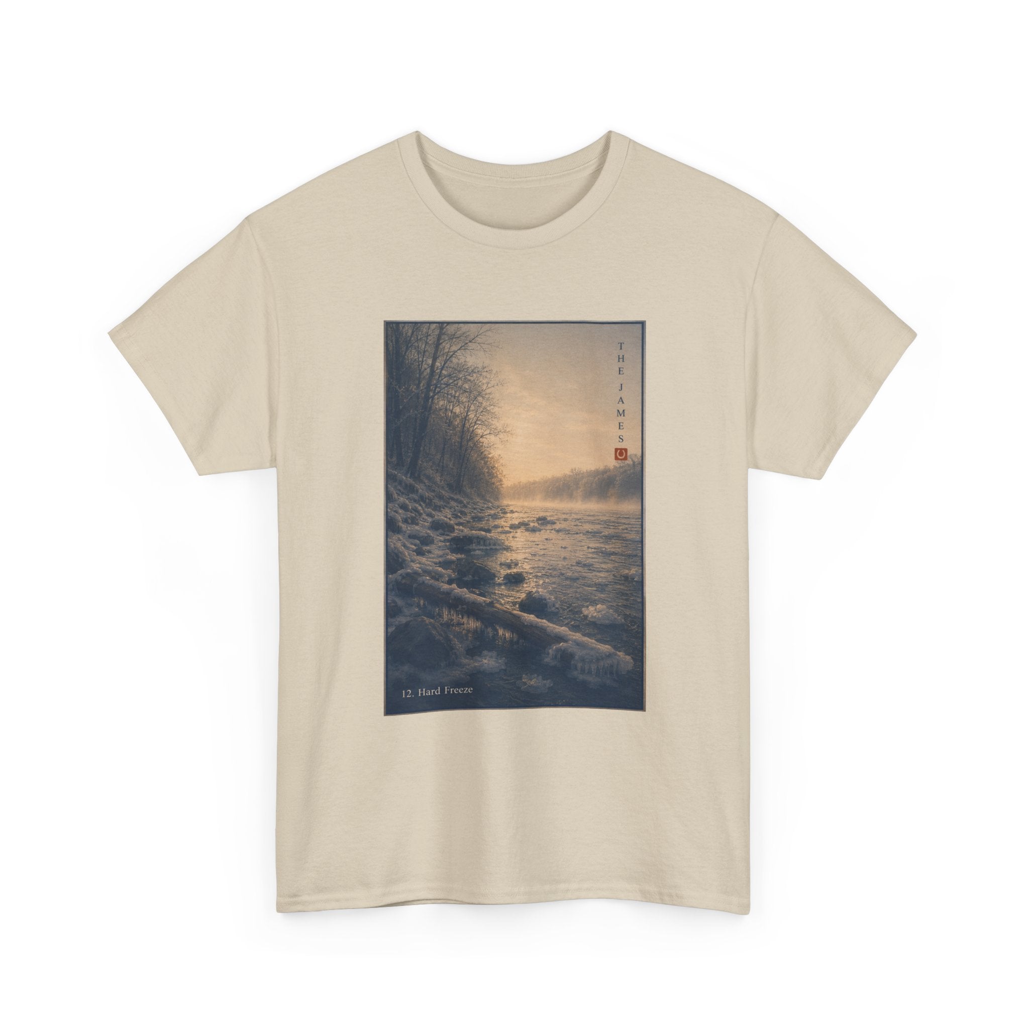 12. Hard Freeze - Scenic Riverbank Vintage Art T-Shirt