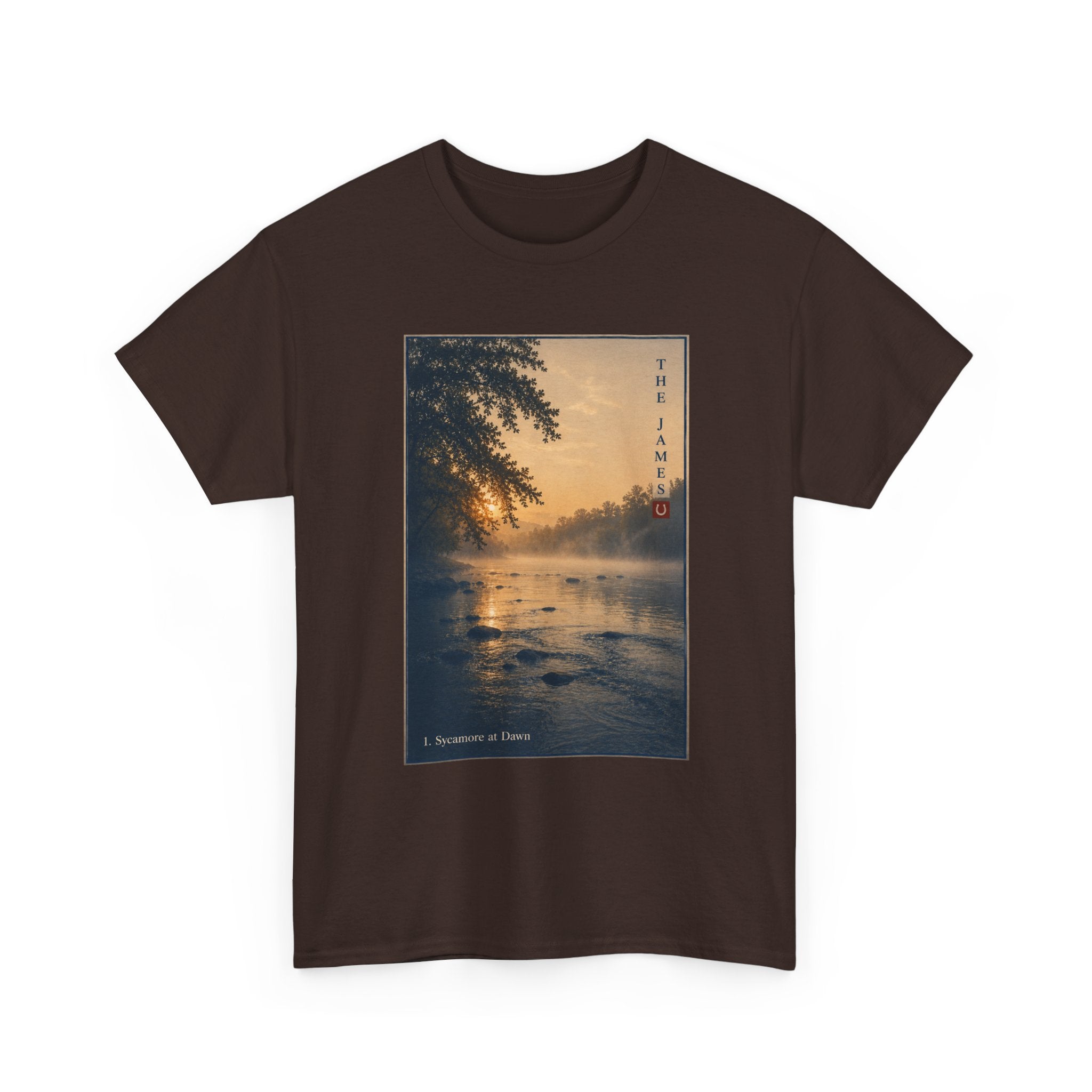 1. Sycamore at Dawn - Tranquil Landscape Graphic T-Shirt