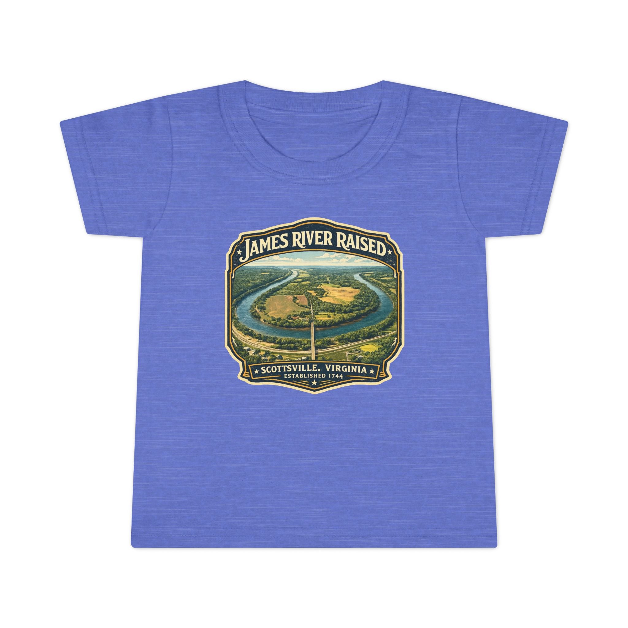 Toddler T-Shirt — "James River Raised" Scenic Virginia River Graphic
