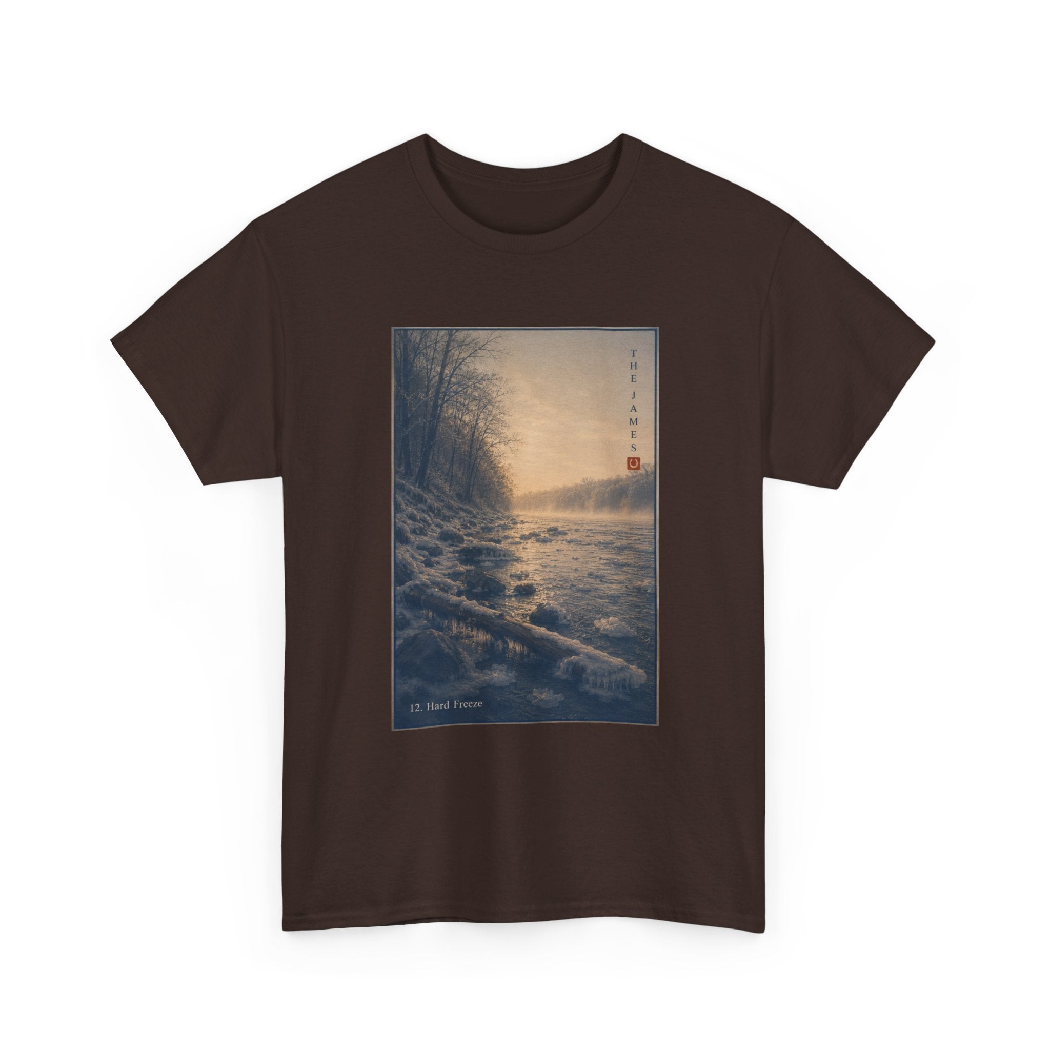 12. Hard Freeze - Scenic Riverbank Vintage Art T-Shirt