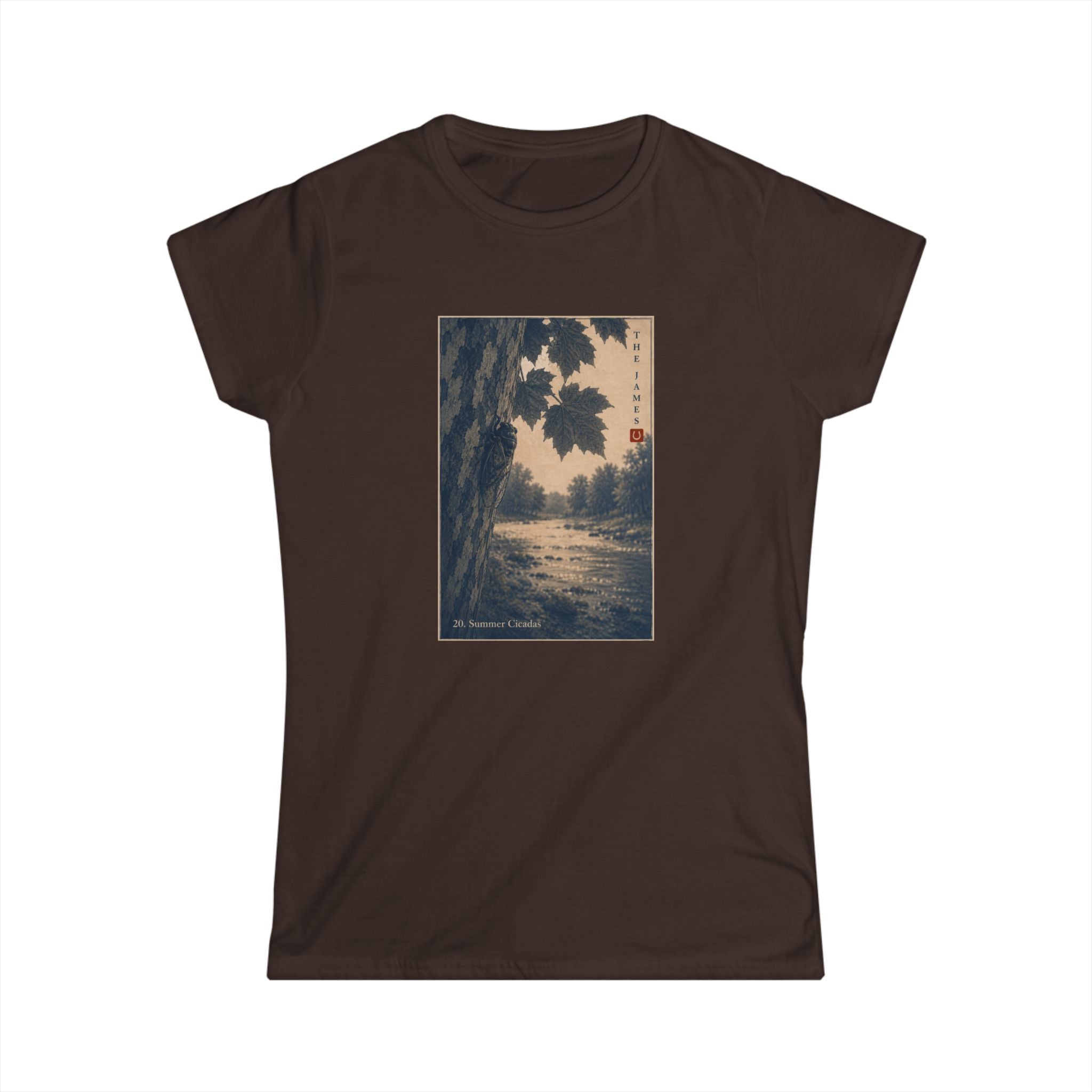 20. Summer Cicadas - Women's Black Softstyle Tee — Classic Everyday Crewneck