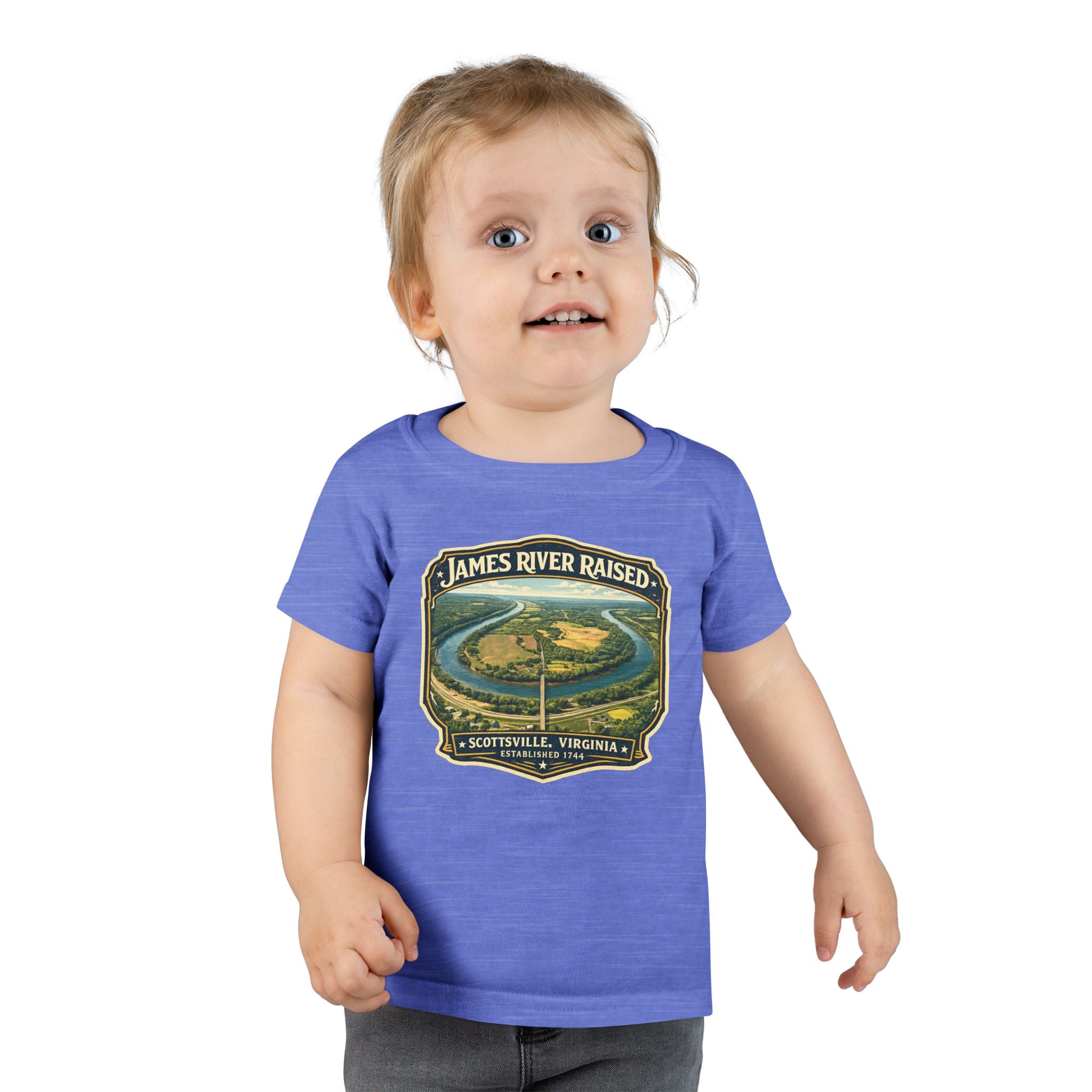 Toddler T-Shirt — "James River Raised" Scenic Virginia River Graphic